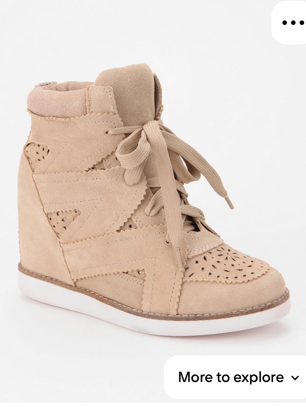 Jeffrey Campbell Venice hidden wedge sneakers tan suede